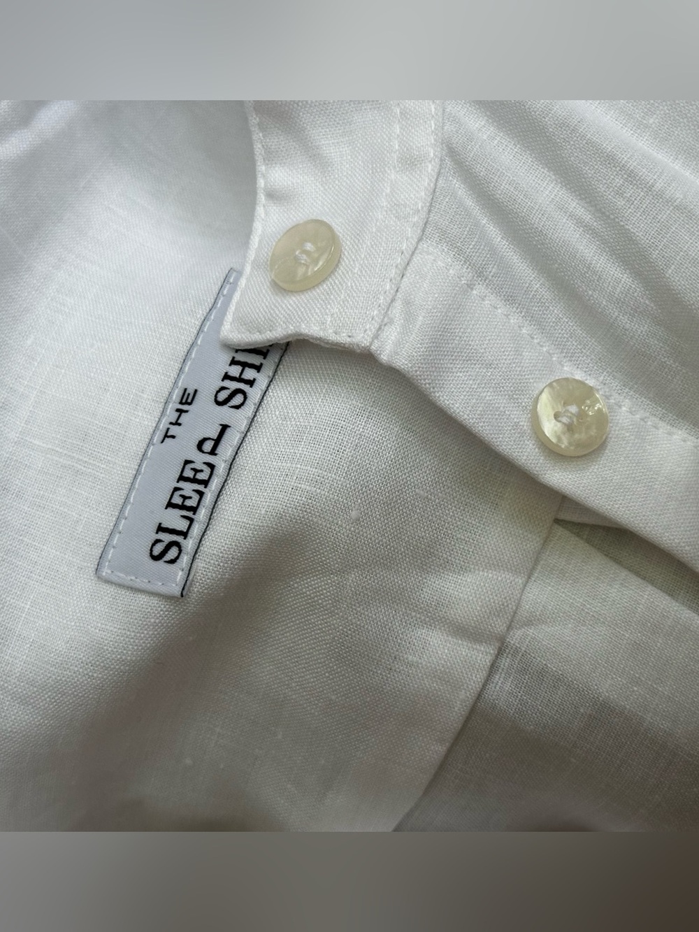 White Linen Ankle Length Dress
